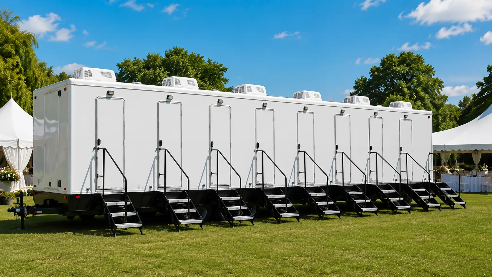 8 Stall Restroom Trailer in Saint Paul, MN